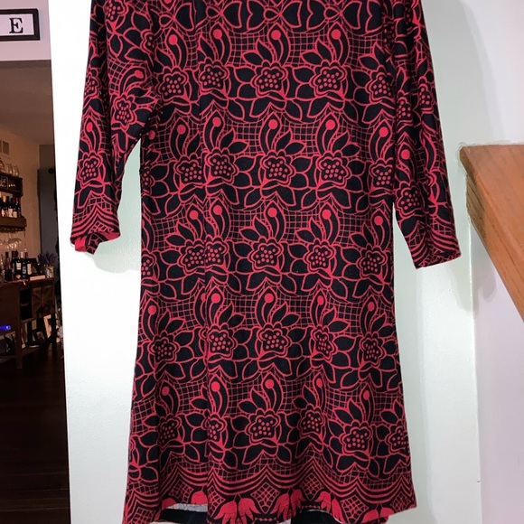 Reborn Red and Black Sweater Tunic, size 1X - Picture 3 of 4